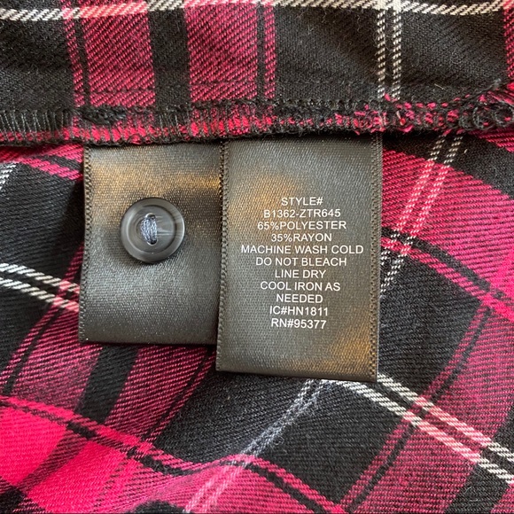 Sanctuary pink & black plaid soft flannel … - Picture 5 of 13